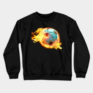 Flame Soccer Ball Crewneck Sweatshirt